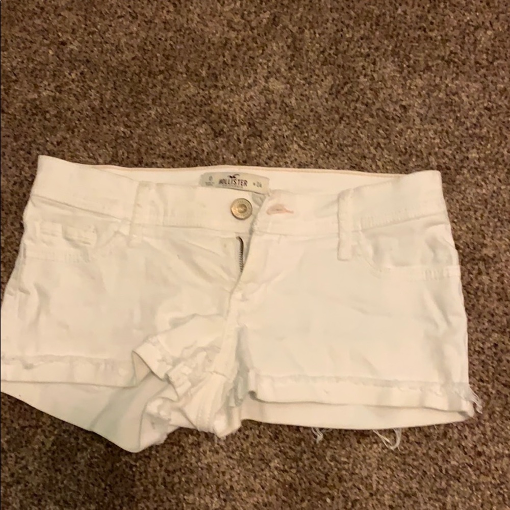 White short shorts- Hollister